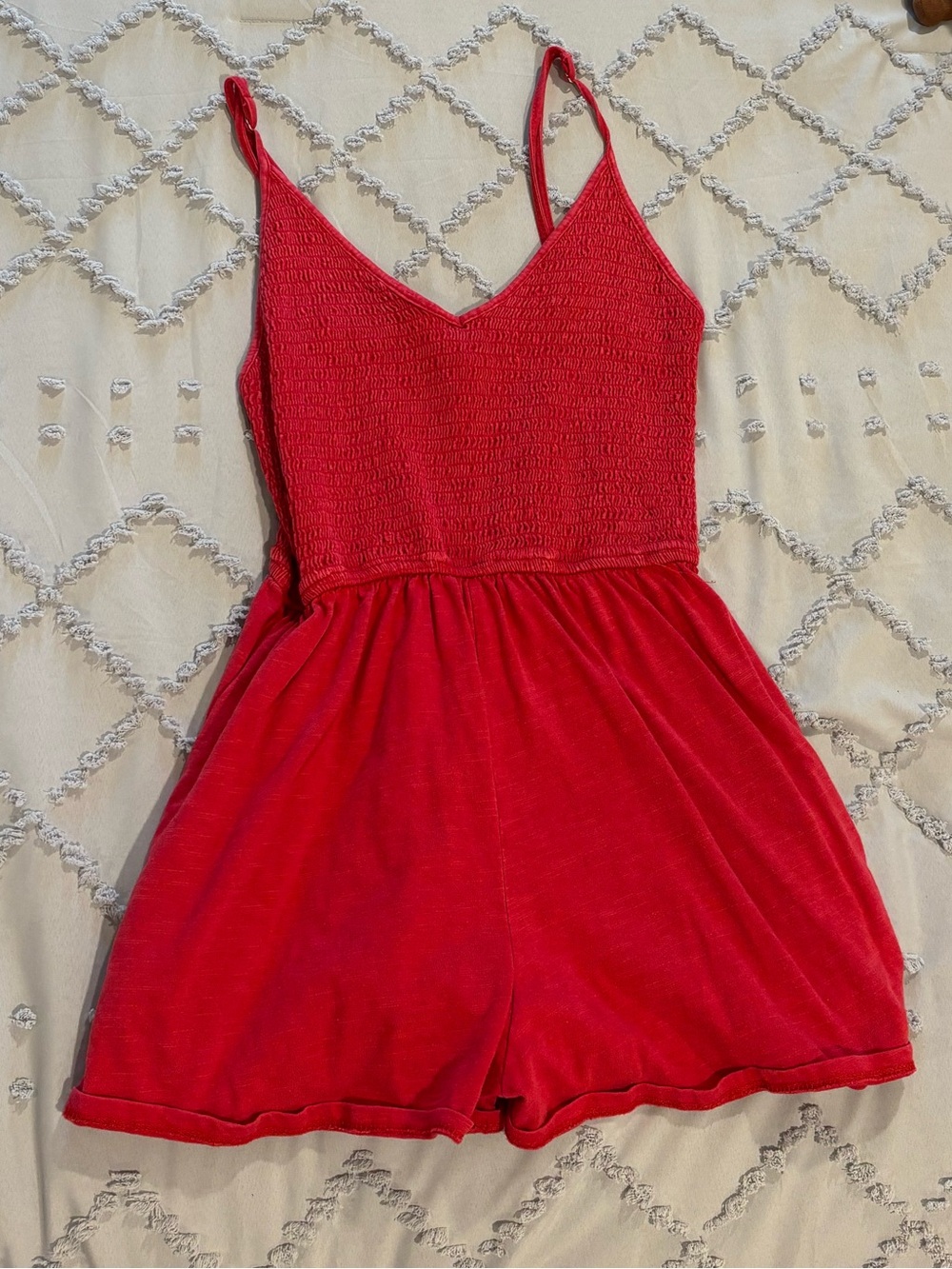 wild fable Red Smocked Romper